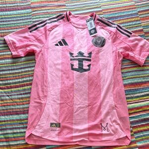 Adidas  Messi pinkInter Miami player exclusive Soccer Jersey  slim fir small nwt